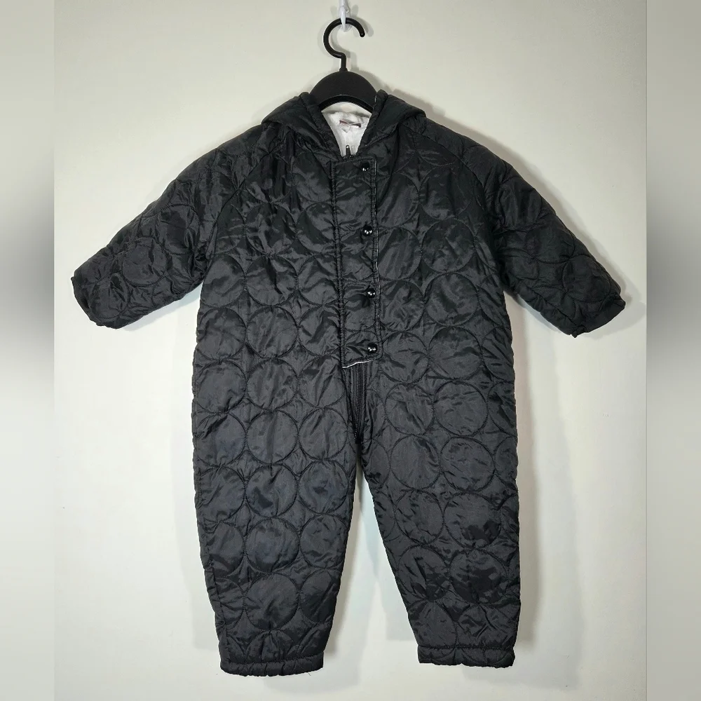 VINTAGE LAPIN QUILTED SNOWSUIT.